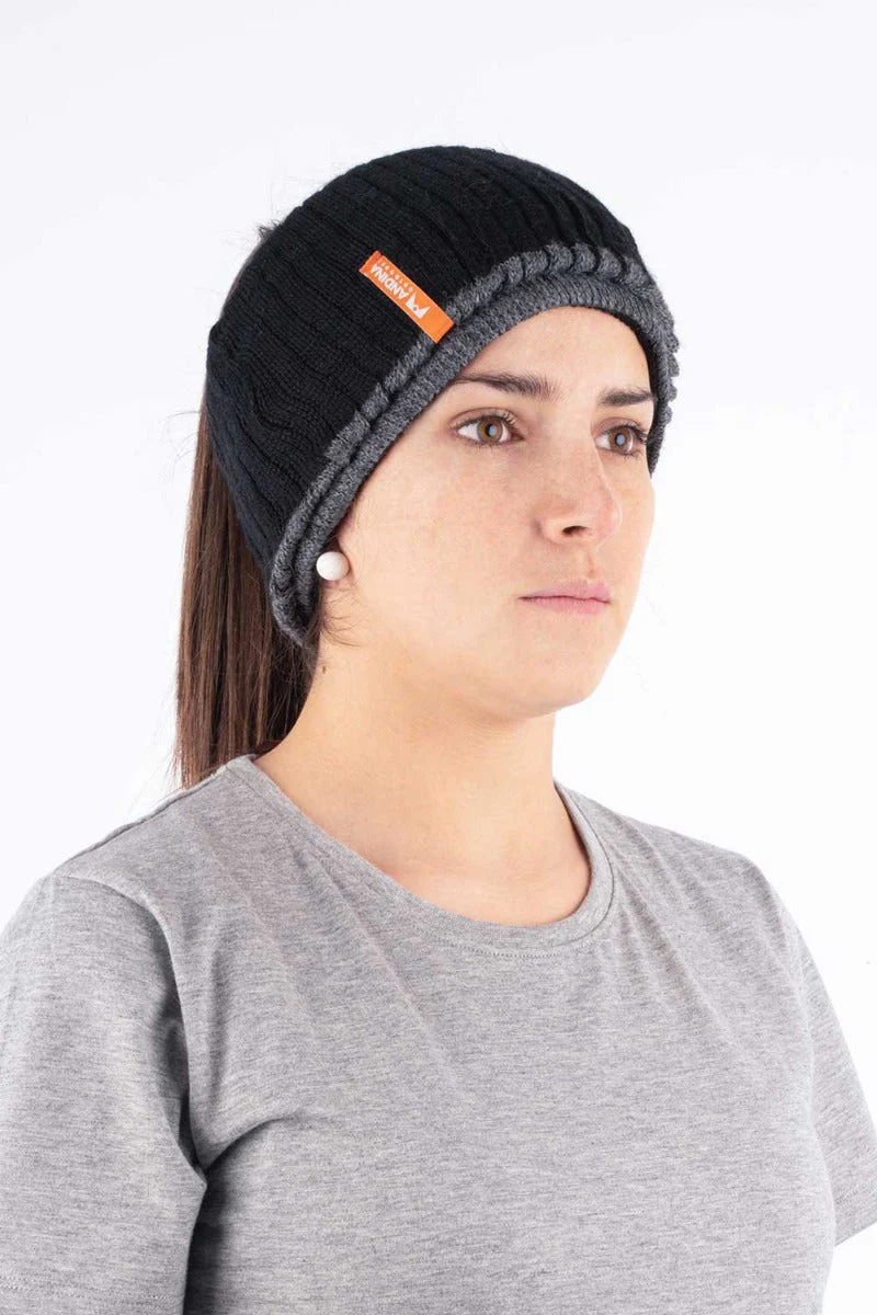 Multi Silk & Baby Alpaca Hat - Reversible - Image 6