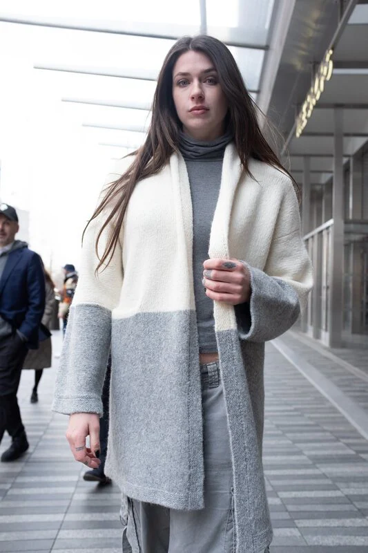 Barbara Knit Alpaca Coat / Long Cardigan - Image 3