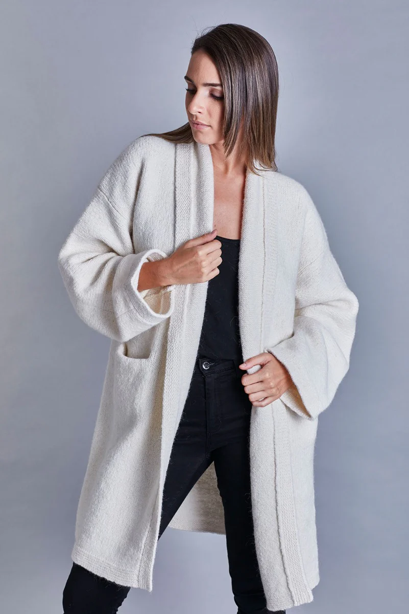Belen Knit Alpaca Coat / Long Cardigan - Image 4