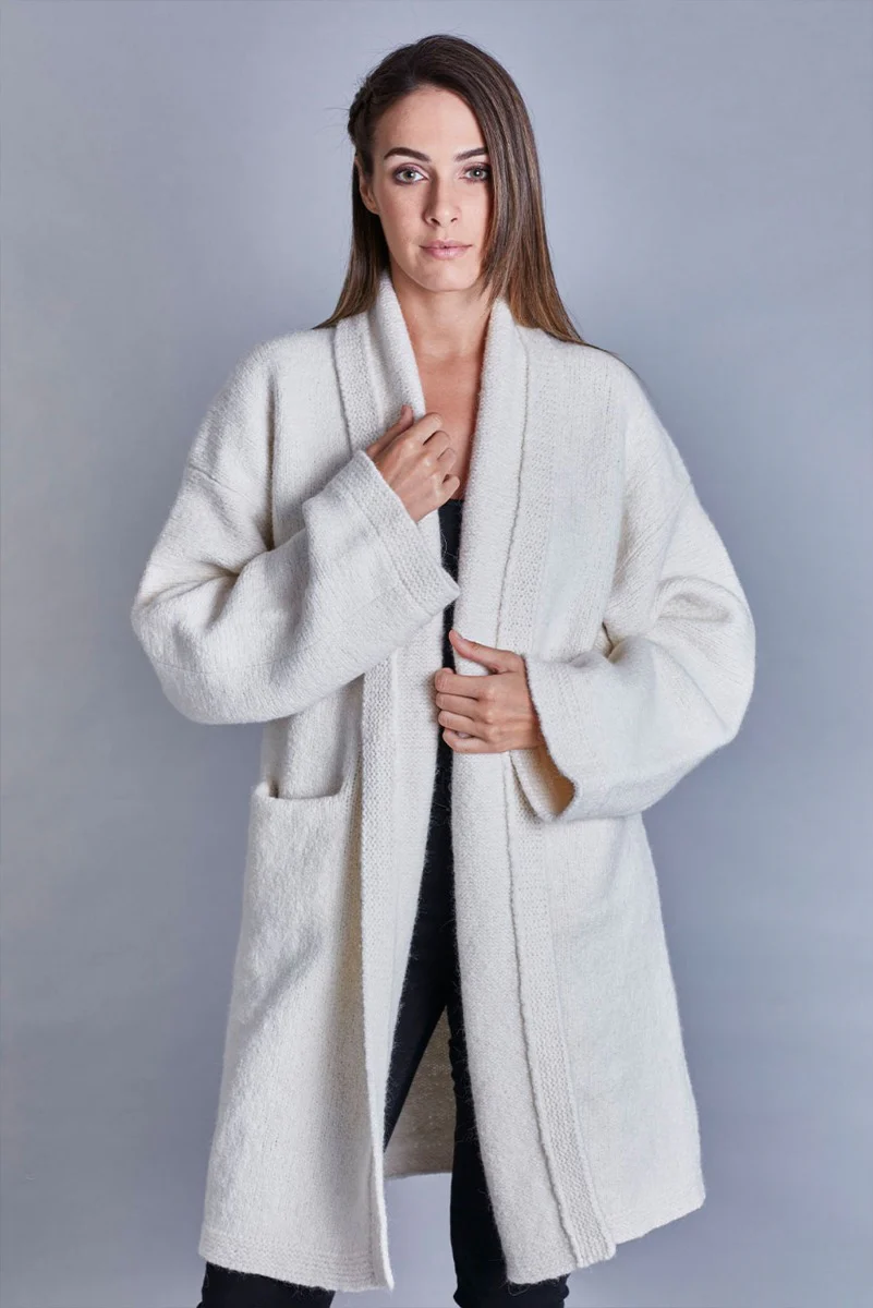 Belen Knit Alpaca Coat / Long Cardigan - Image 5