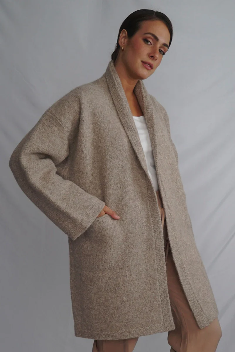 Belen Knit Alpaca Coat / Long Cardigan - Image 8