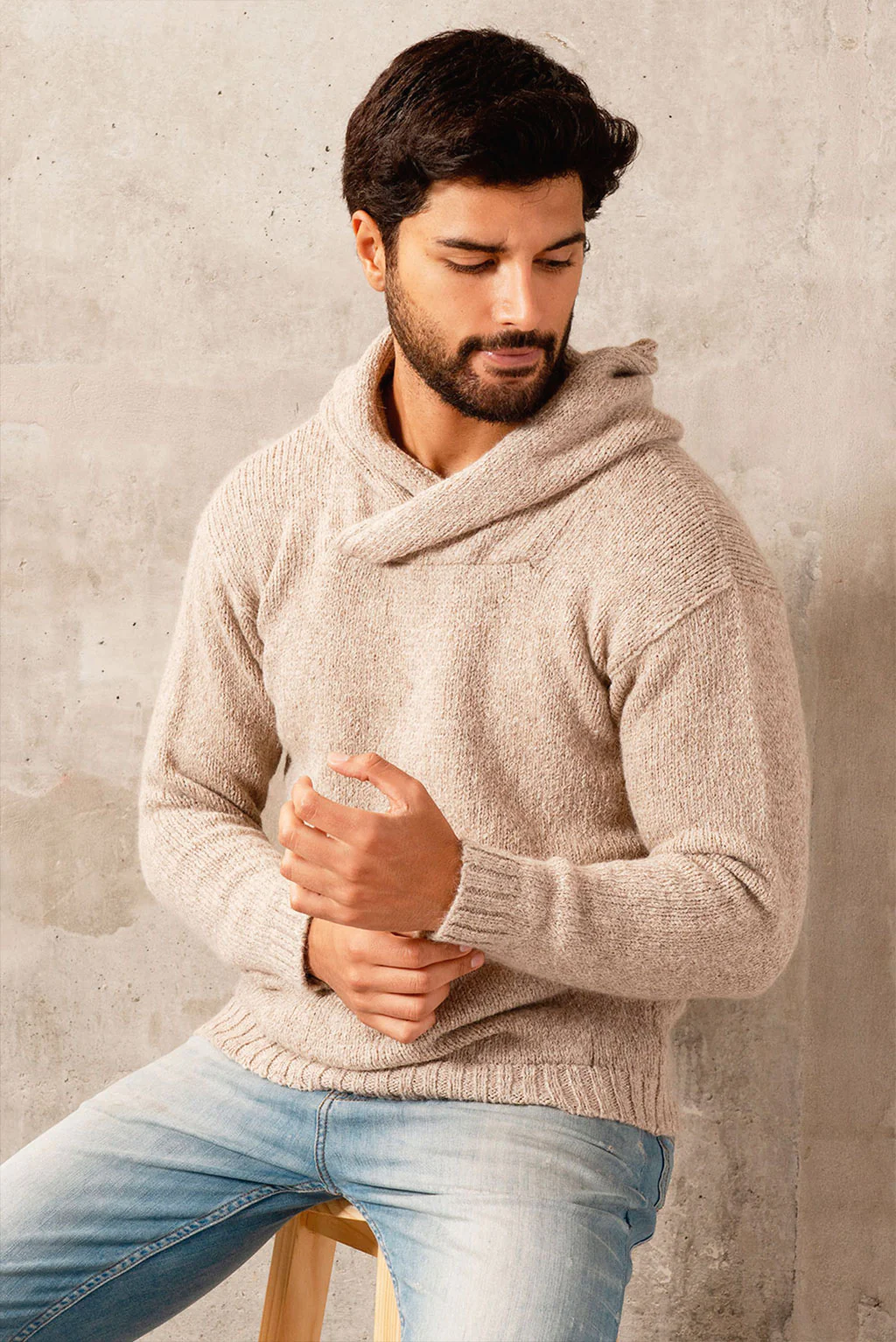 Brian Alpaca Hoodie Pullover - Image 15