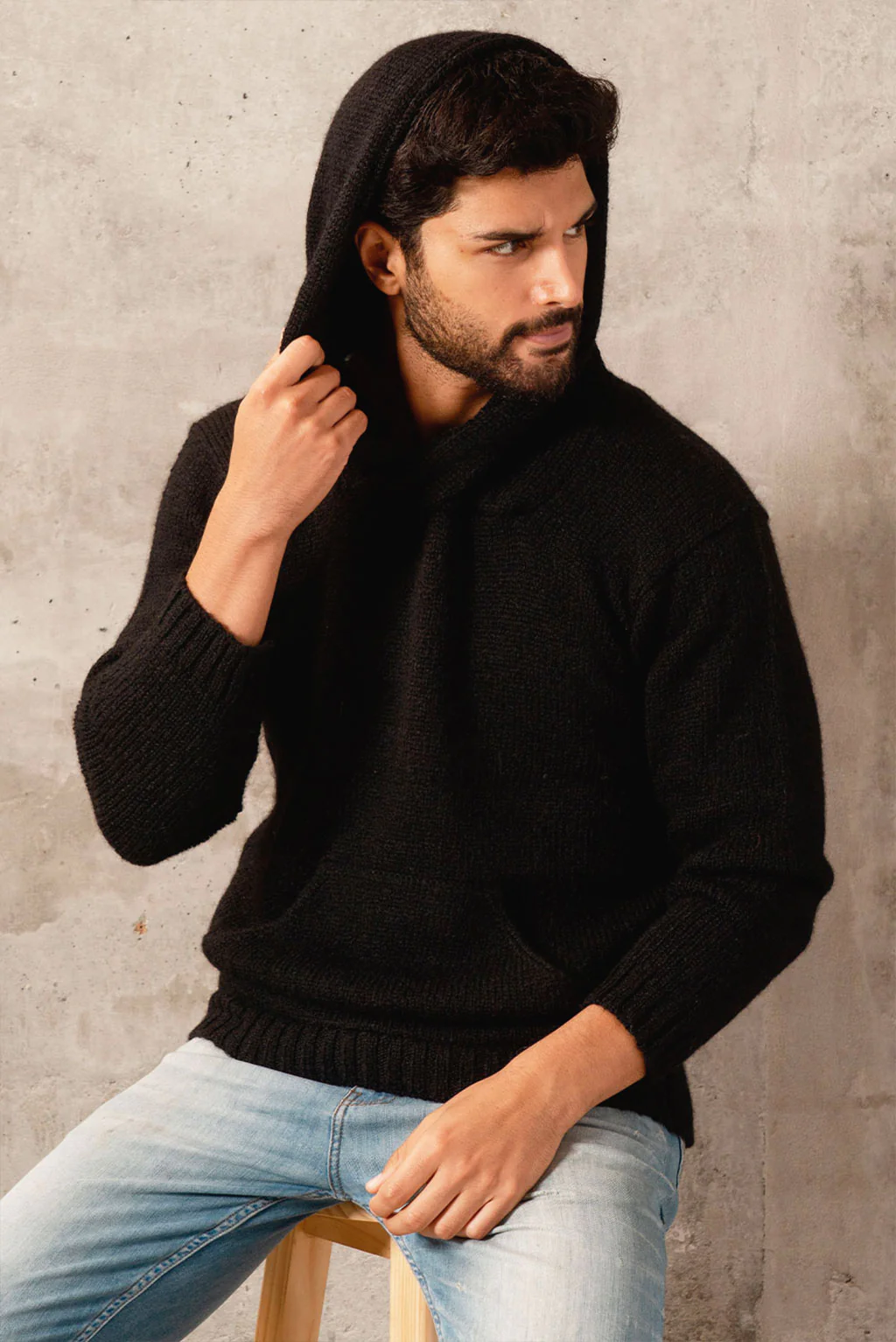 Brian Alpaca Hoodie Pullover - Image 4