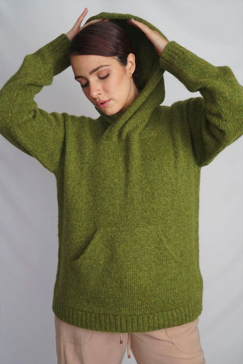 Briana Alpaca Hoodie Pullover - Image 3