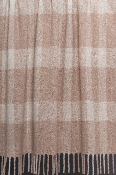 Check Boucle Baby Alpaca Blanket - Image 4