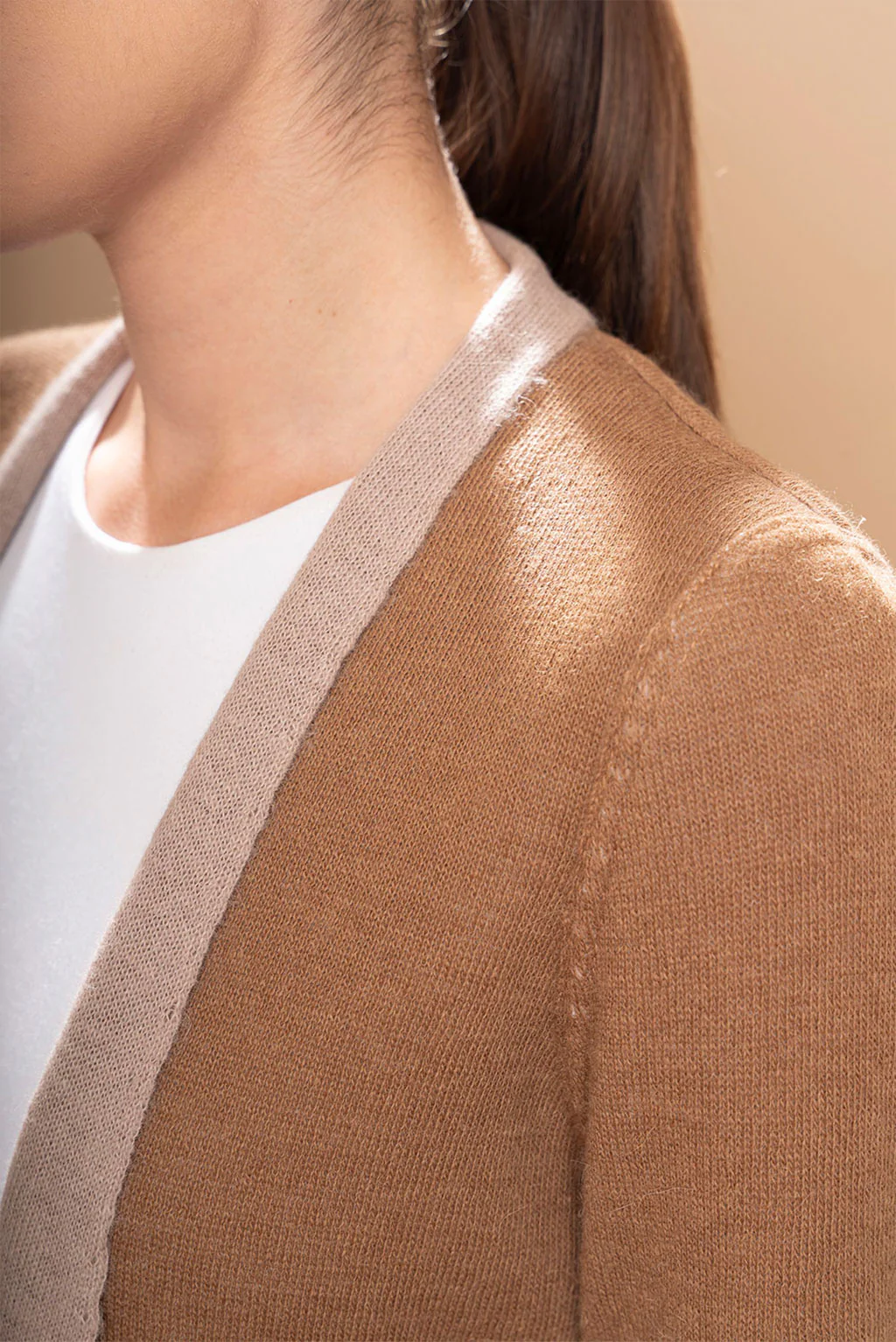 Double Faced Swing Baby Alpaca Cardigan - Image 3