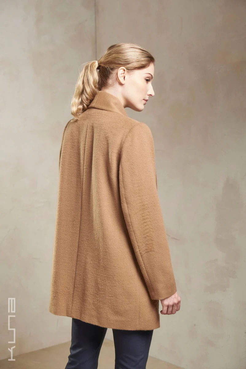 Essential Baby Alpaca Short Swing Coat - Image 11