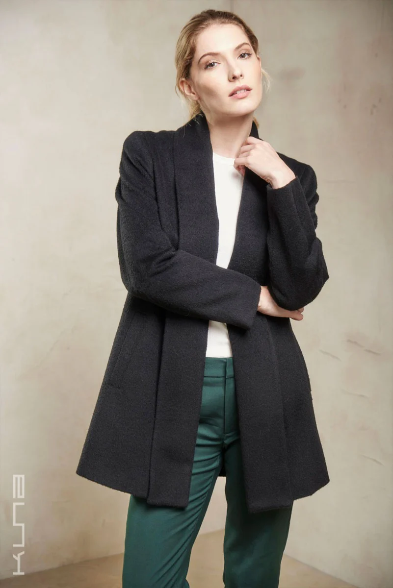 Essential Baby Alpaca Short Swing Coat - Image 5