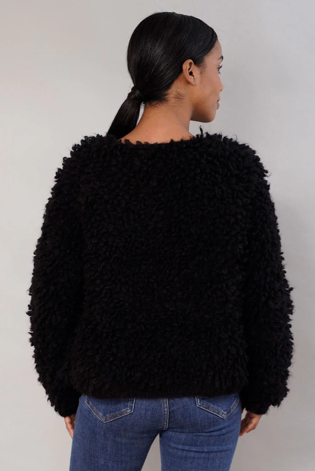 Furry Handknit Alpaca Cardigan - Image 11