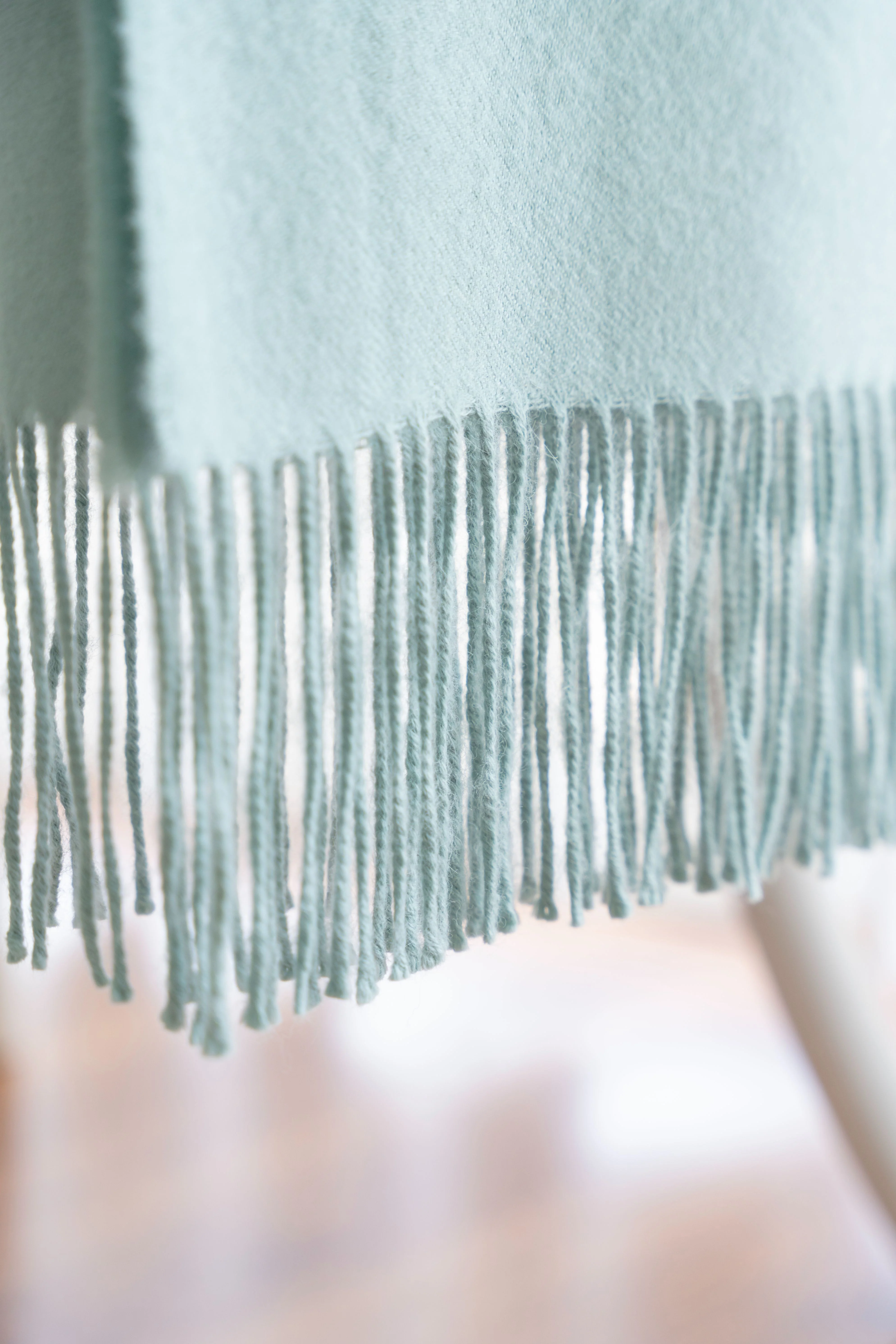 Green Solid Color Alpaca Blanket - Image 3