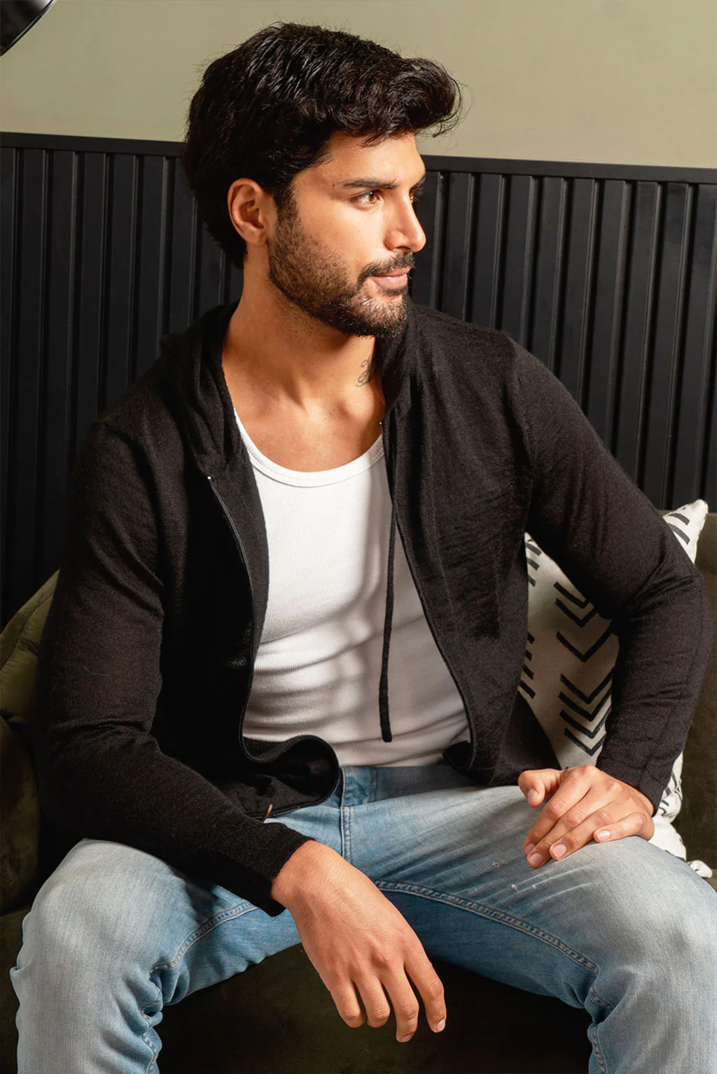 Lightweight Baby Alpaca Hoodie - Image 10