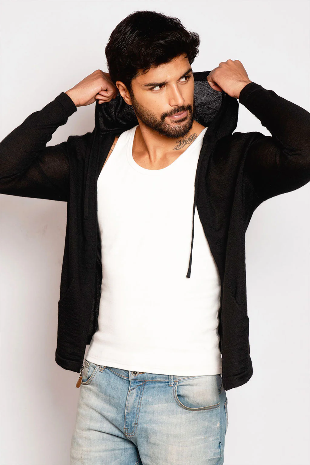 Lightweight Baby Alpaca Hoodie - Image 11