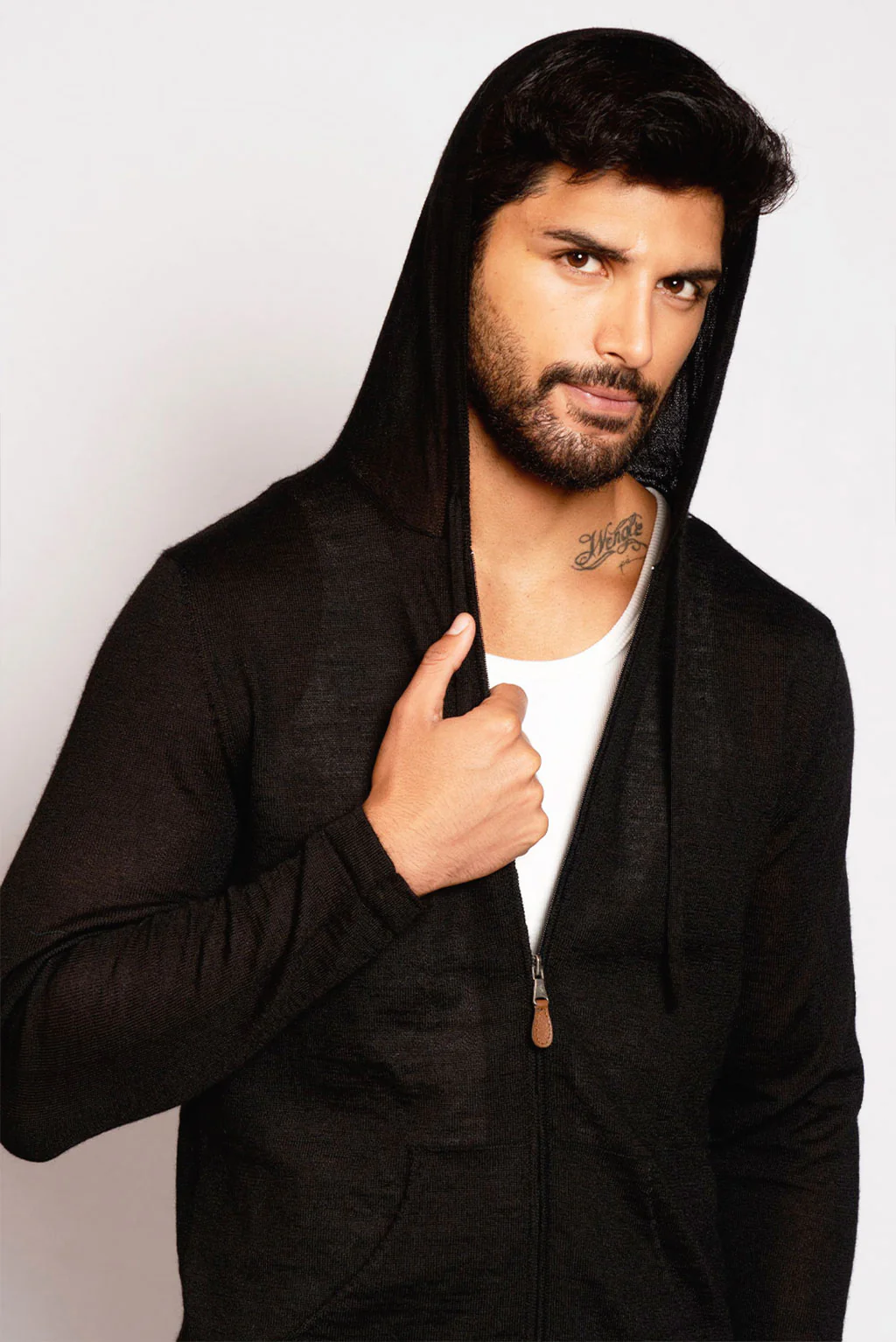 Lightweight Baby Alpaca Hoodie - Image 12