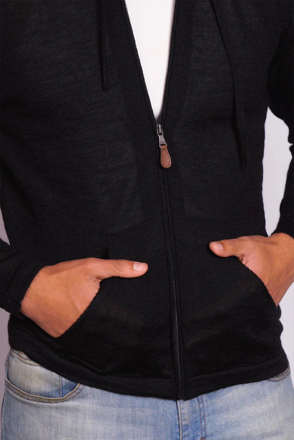 Lightweight Baby Alpaca Hoodie - Image 14