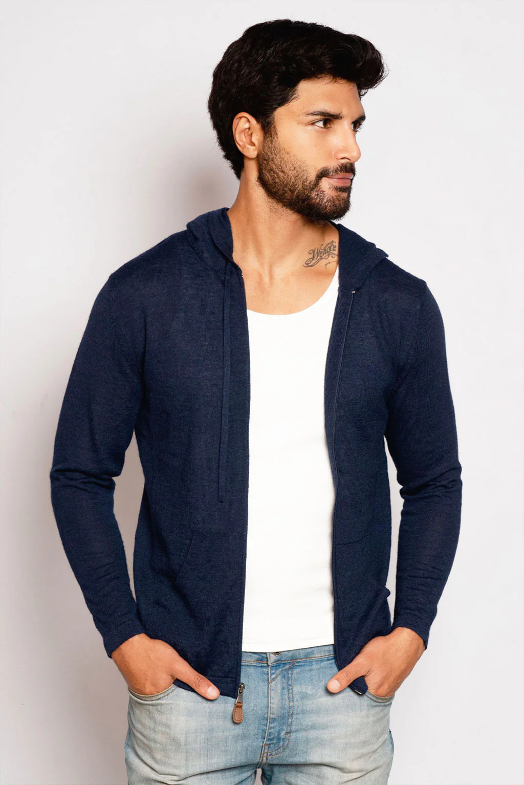 Lightweight Baby Alpaca Hoodie - Image 18