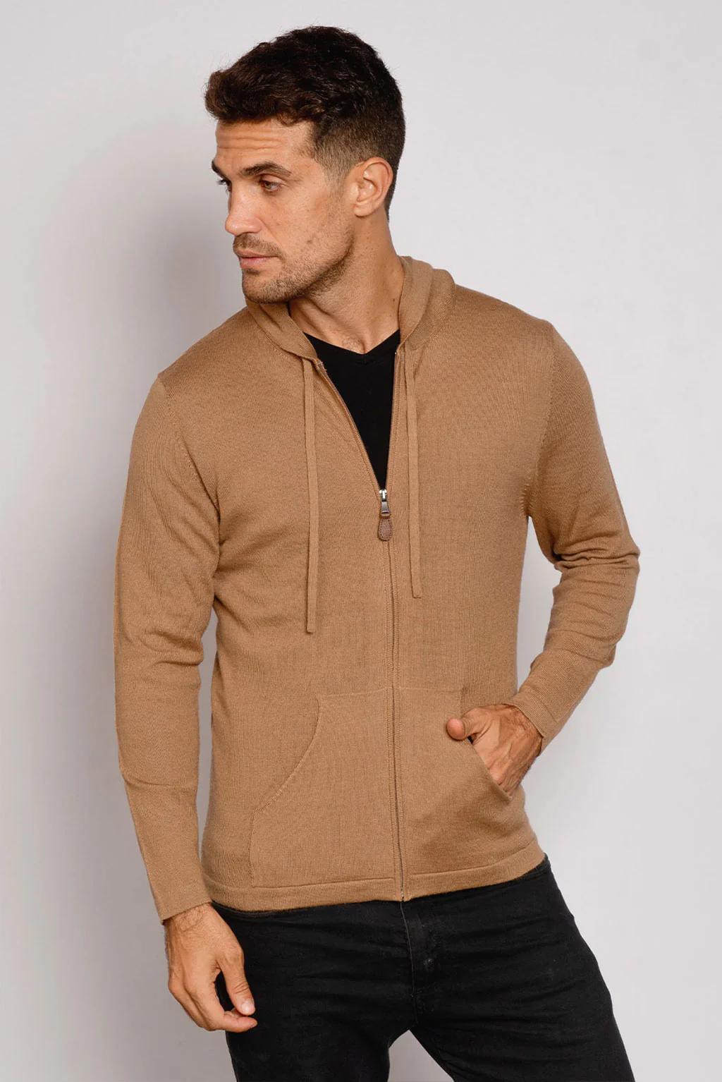 Lightweight Baby Alpaca Hoodie - Image 4