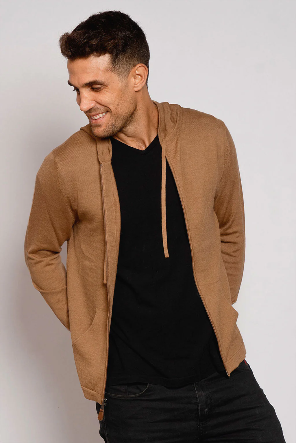 Lightweight Baby Alpaca Hoodie - Image 5