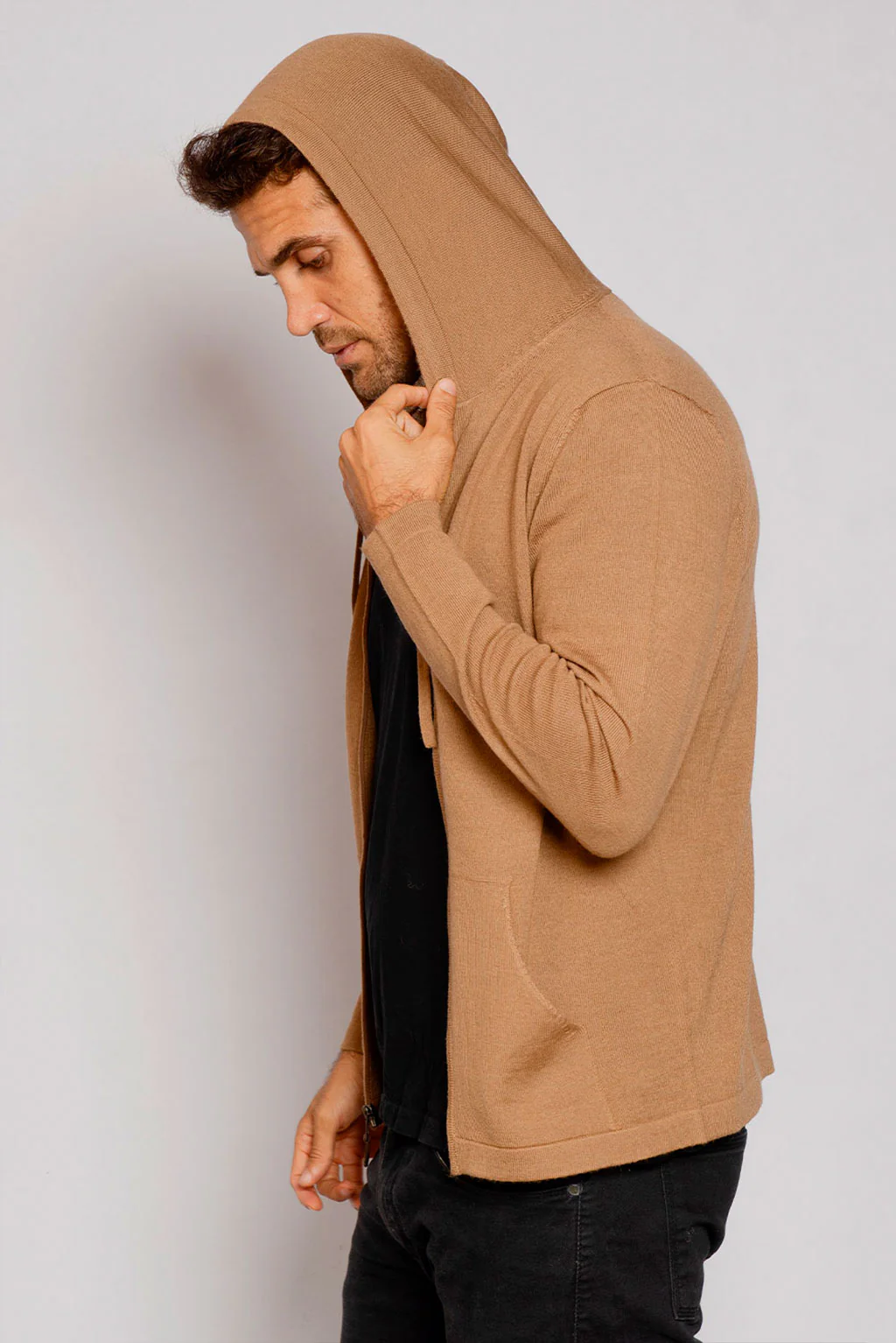 Lightweight Baby Alpaca Hoodie - Image 6