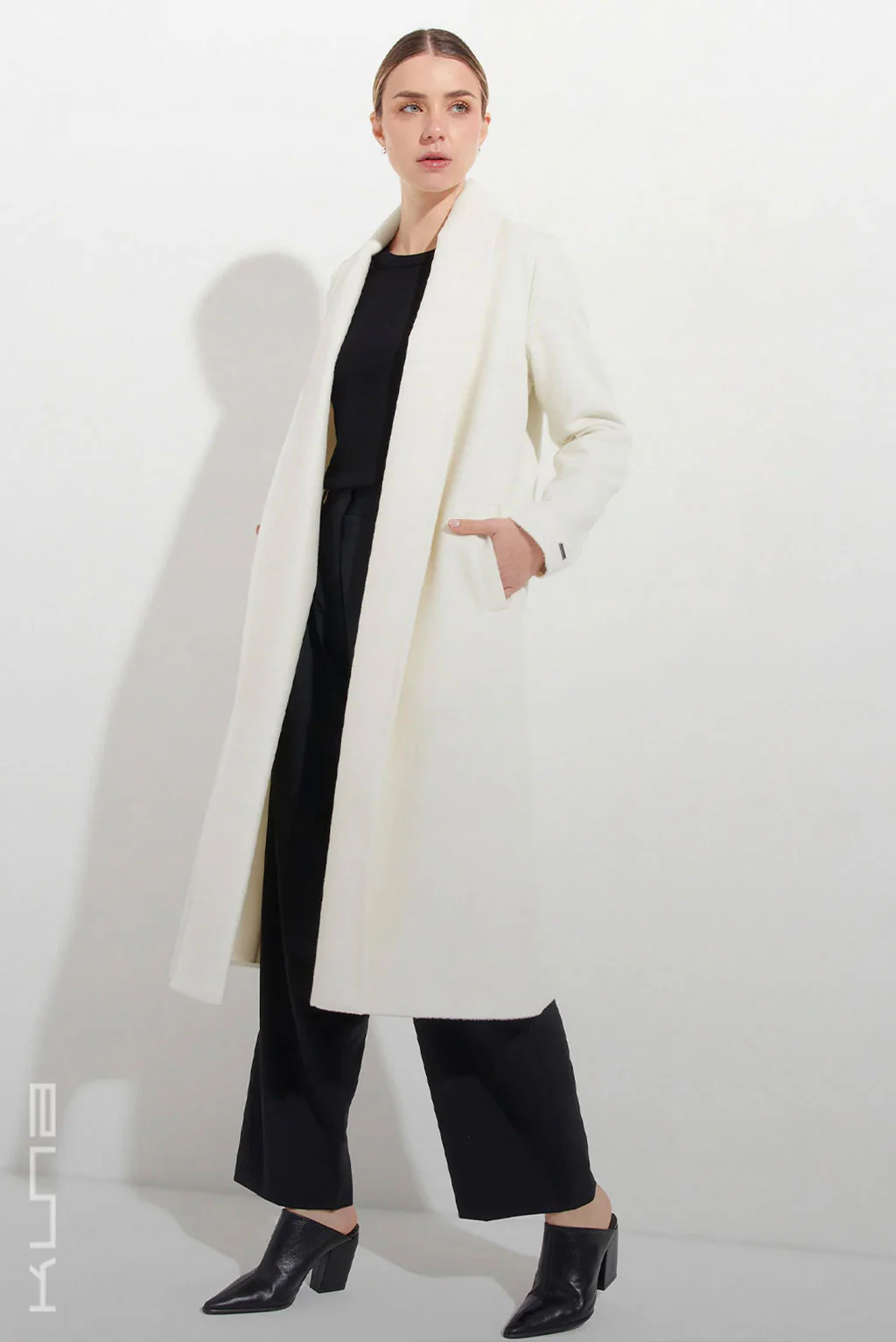 Long Baby Alpaca Swing Coat - Fitted - Image 7