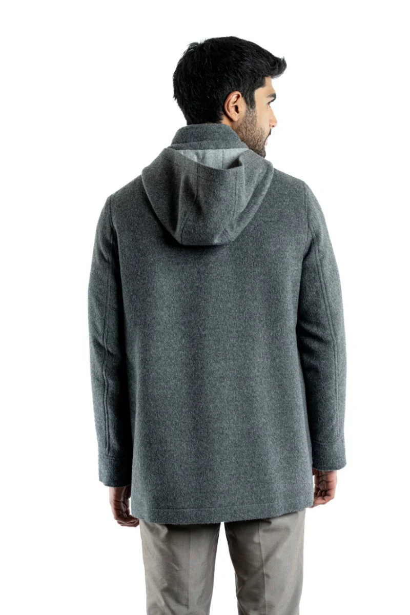 Men’s Hooded Baby Alpaca Jacket - Image 9