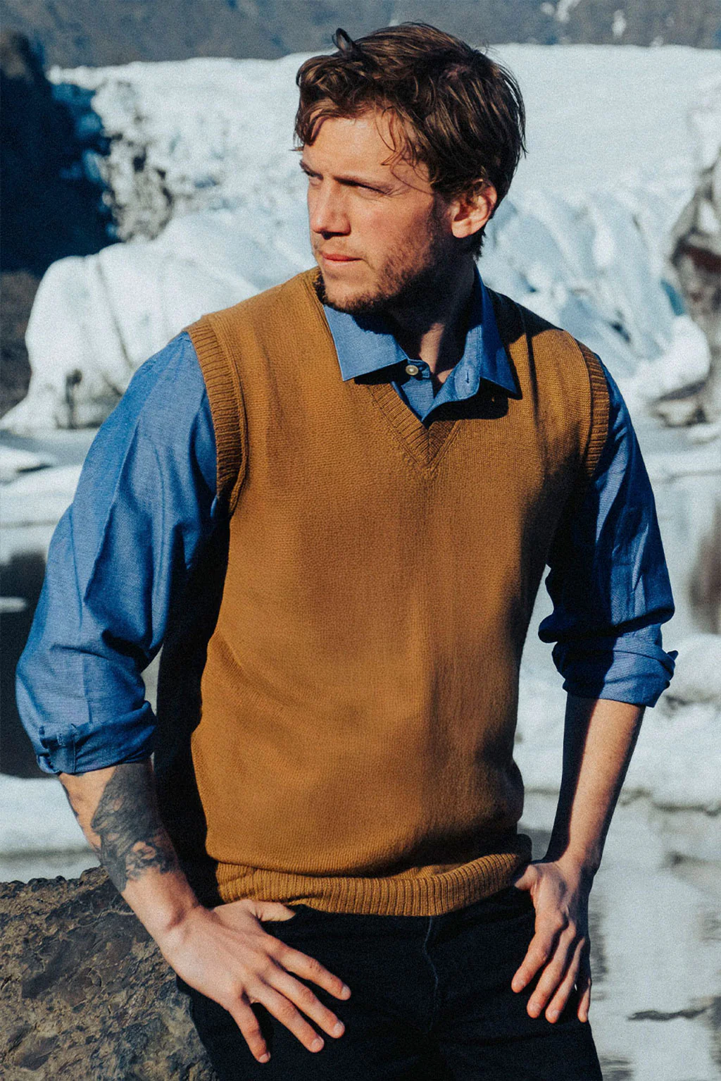 Men's Royal Alpaca Vest - Image 3