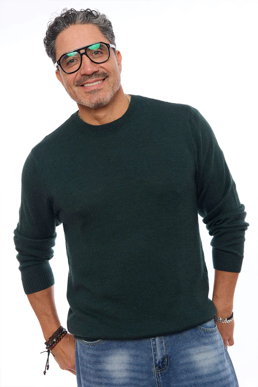 Men's Crew-Neck Royal Alpaca Sweater - Image 19