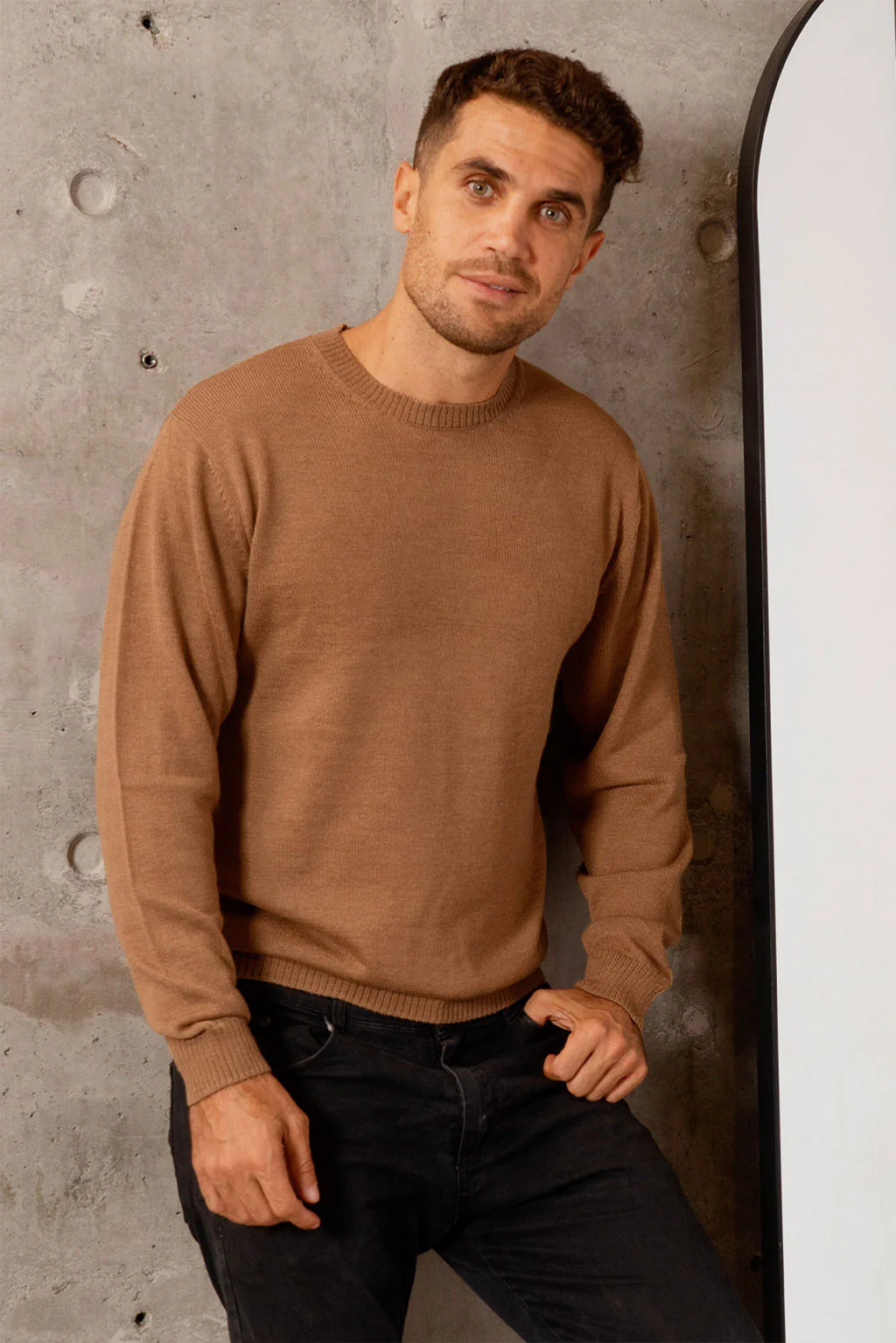 Men's Crew-Neck Royal Alpaca Sweater - Image 3