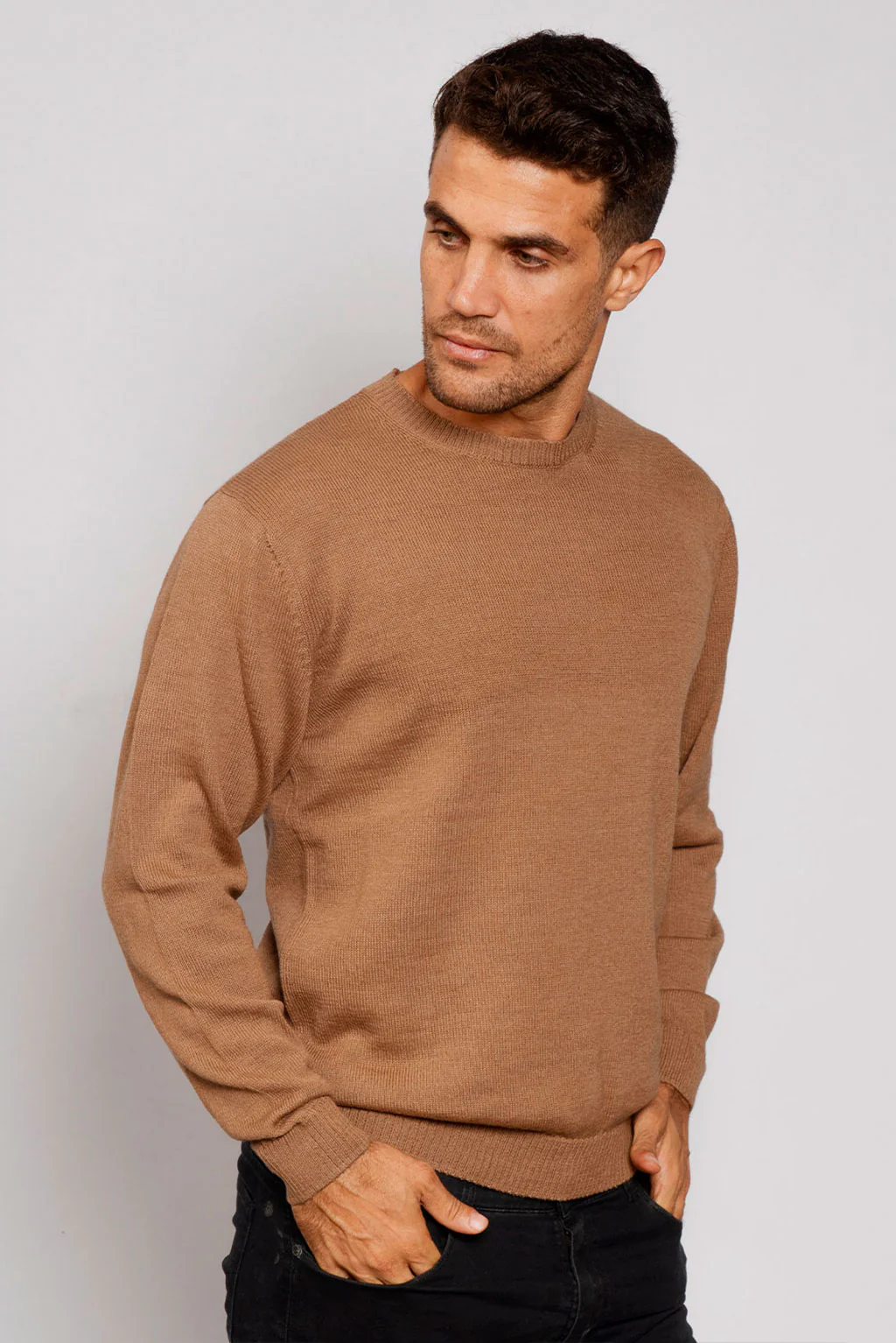 Men's Crew-Neck Royal Alpaca Sweater - Image 5