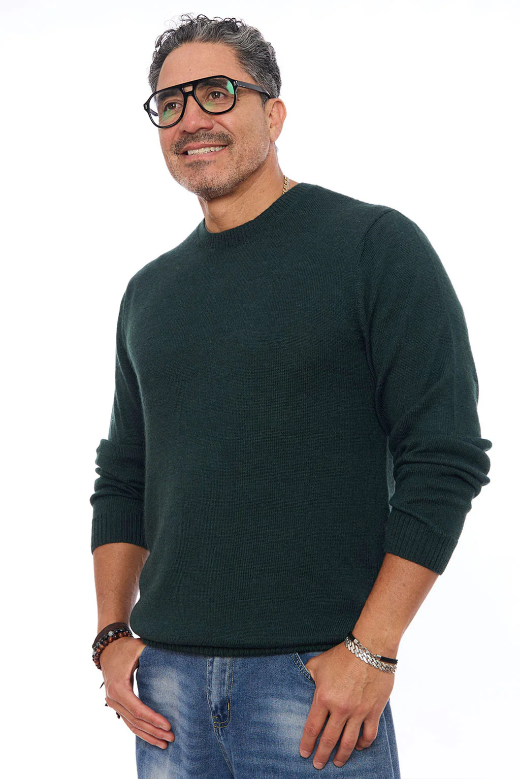 Men's Crew-Neck Royal Alpaca Sweater - Image 20