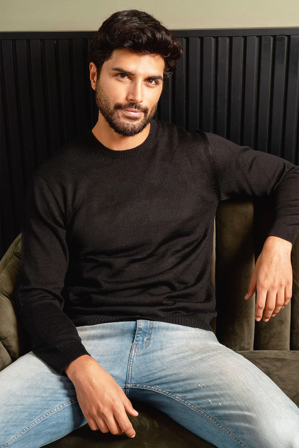 Men's Crew-Neck Royal Alpaca Sweater - Image 11