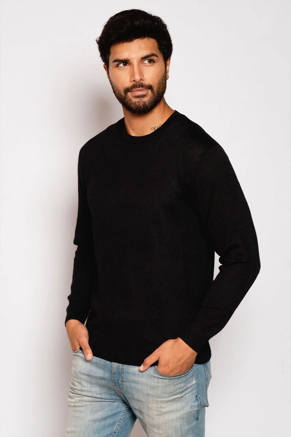 Men's Crew-Neck Royal Alpaca Sweater - Image 12