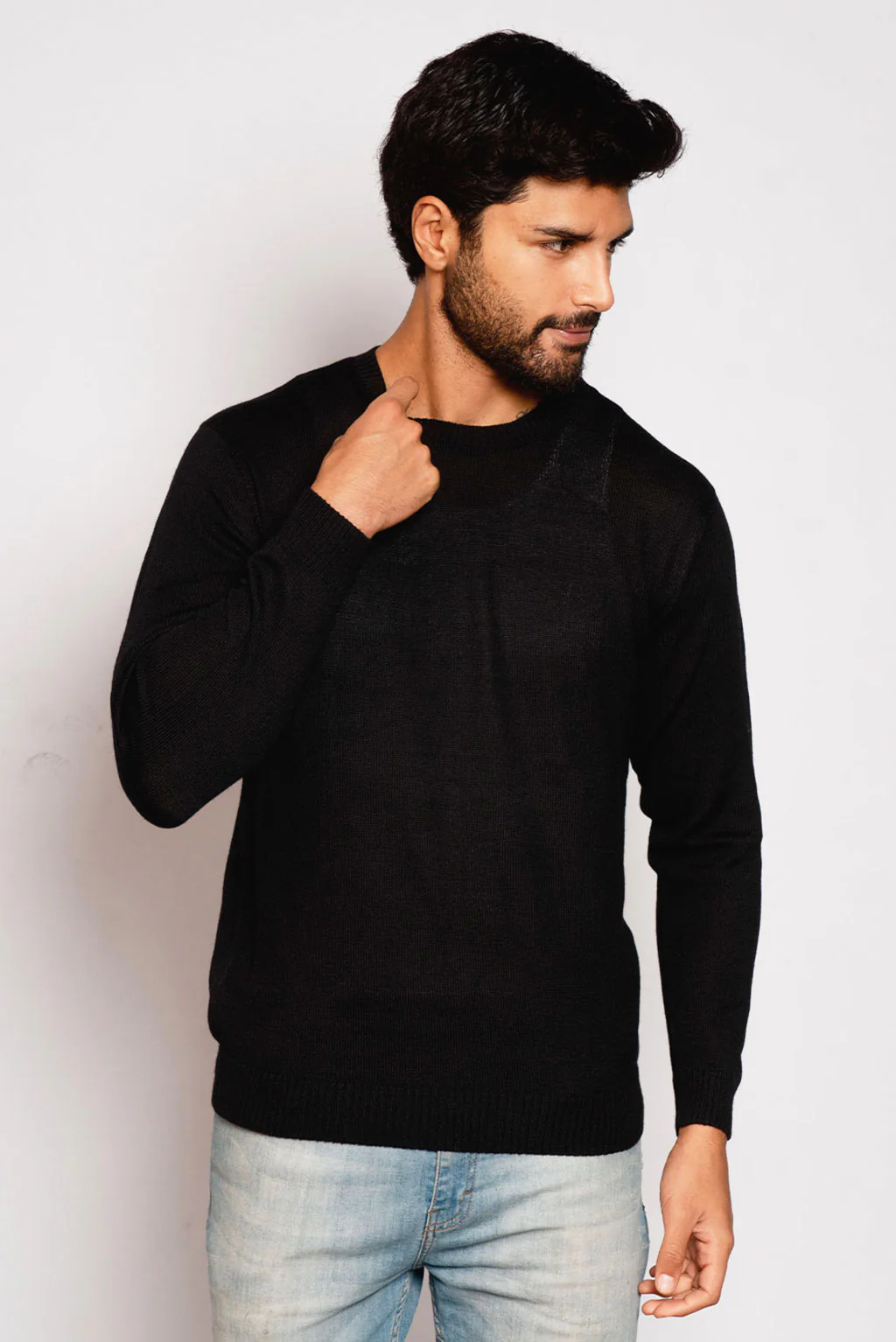 Men's Crew-Neck Royal Alpaca Sweater - Image 13