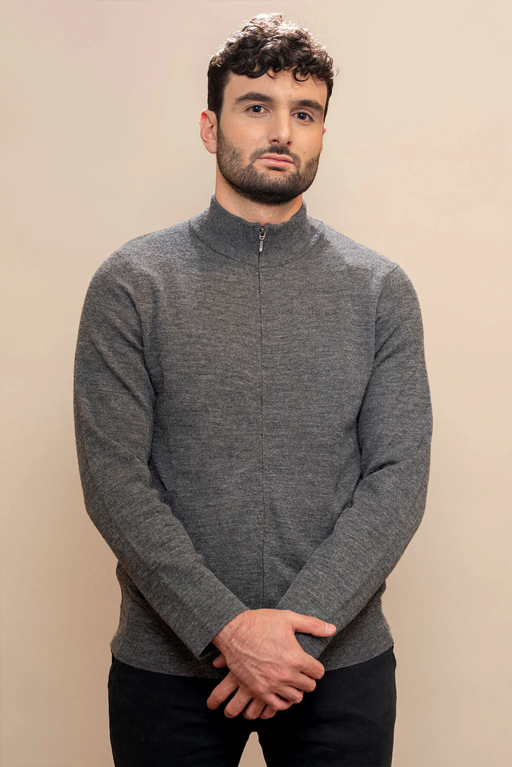 Men's Full-Zip Baby Alpaca Cardigan - Image 6