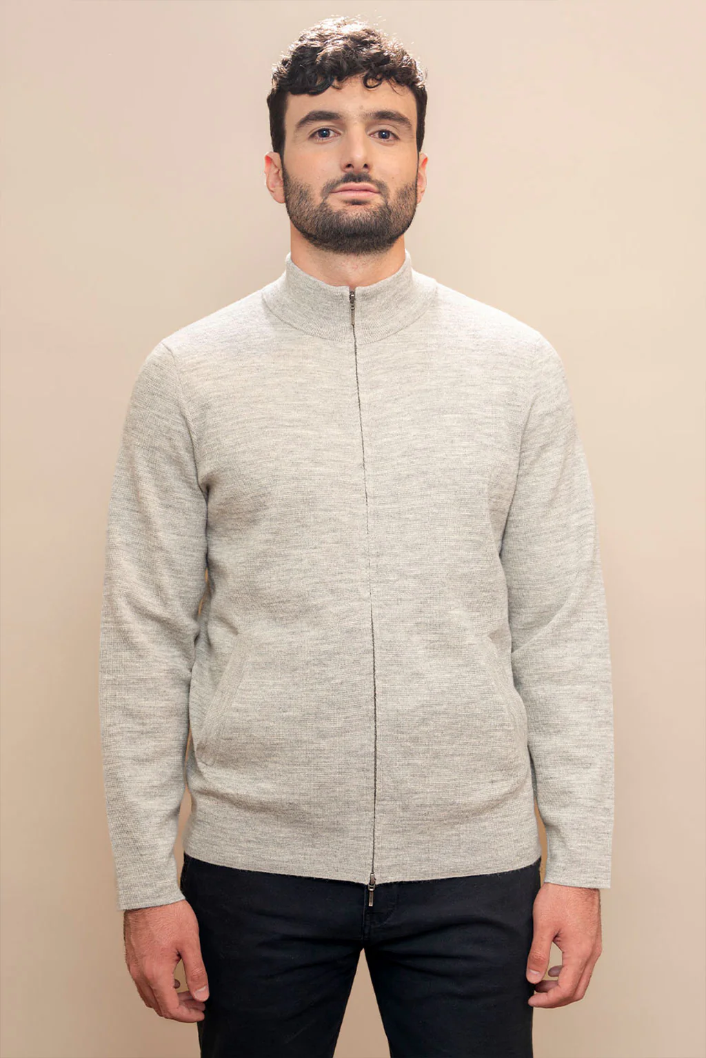 Men's Full-Zip Baby Alpaca Cardigan - Image 3