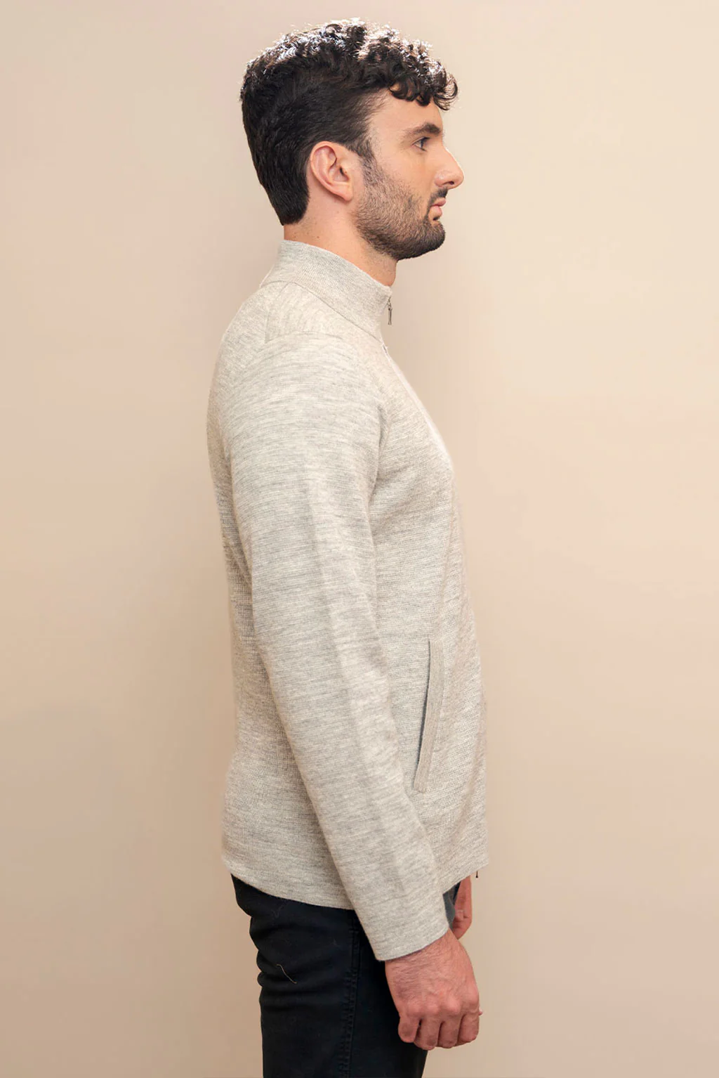 Men's Full-Zip Baby Alpaca Cardigan - Image 4