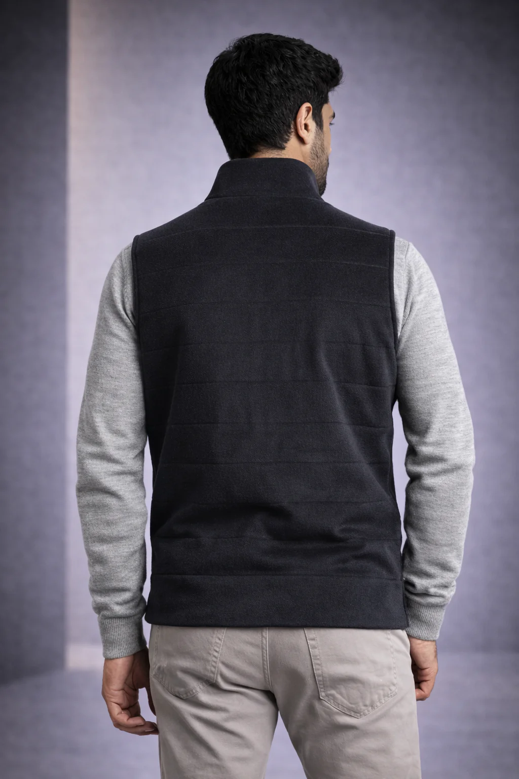 Men’s Quilted Baby Alpaca Vest - Image 4