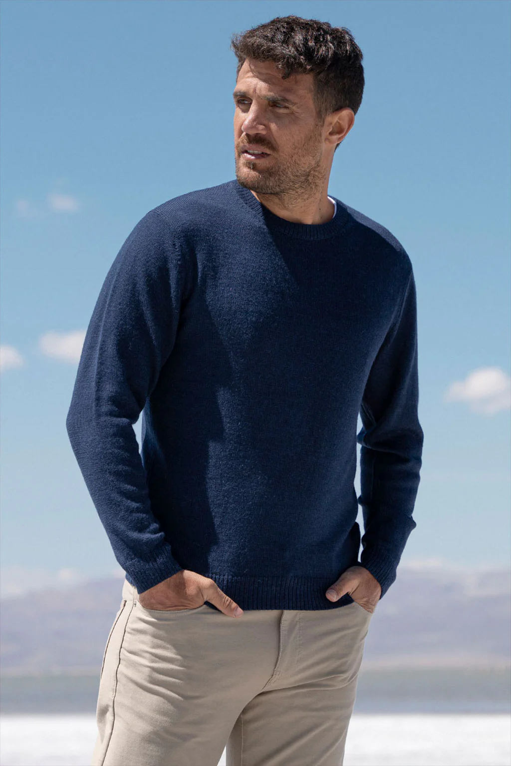 Men's Crew-Neck Royal Alpaca Sweater - Image 17