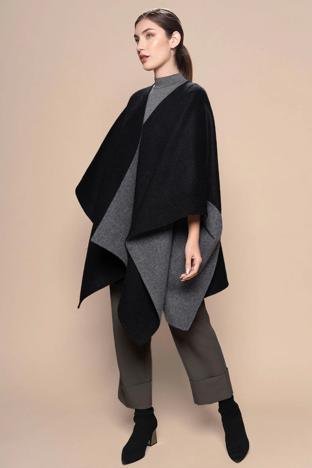 Reversible Baby Alpaca Cape - Image 11
