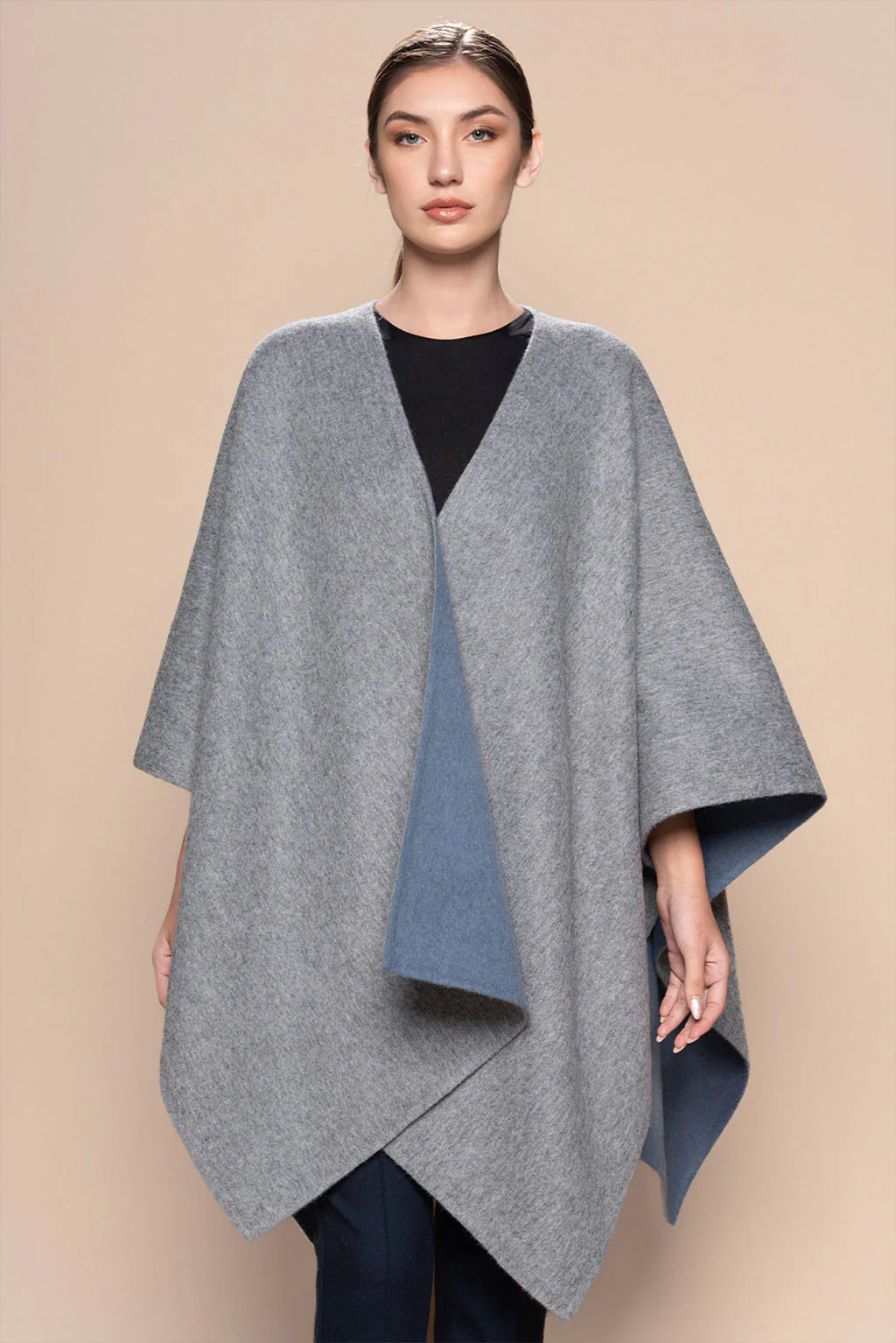 Reversible Baby Alpaca Cape - Image 25