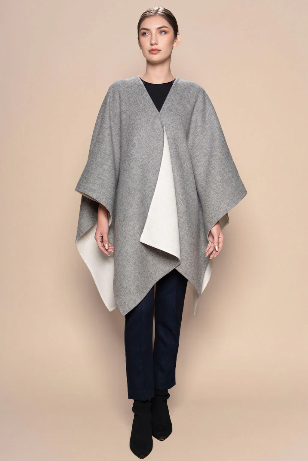 Reversible Baby Alpaca Cape - Image 4