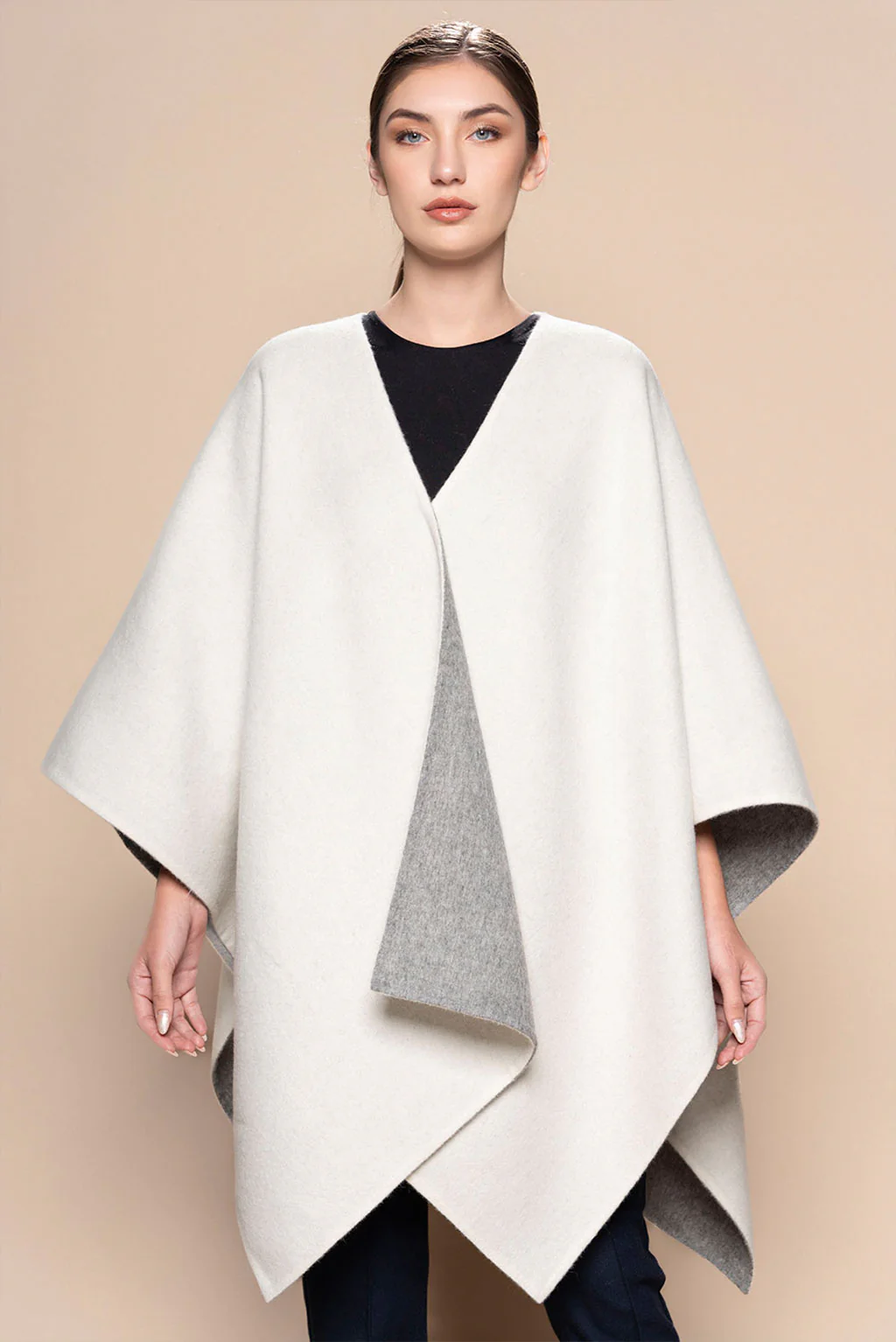 Reversible Baby Alpaca Cape - Image 6