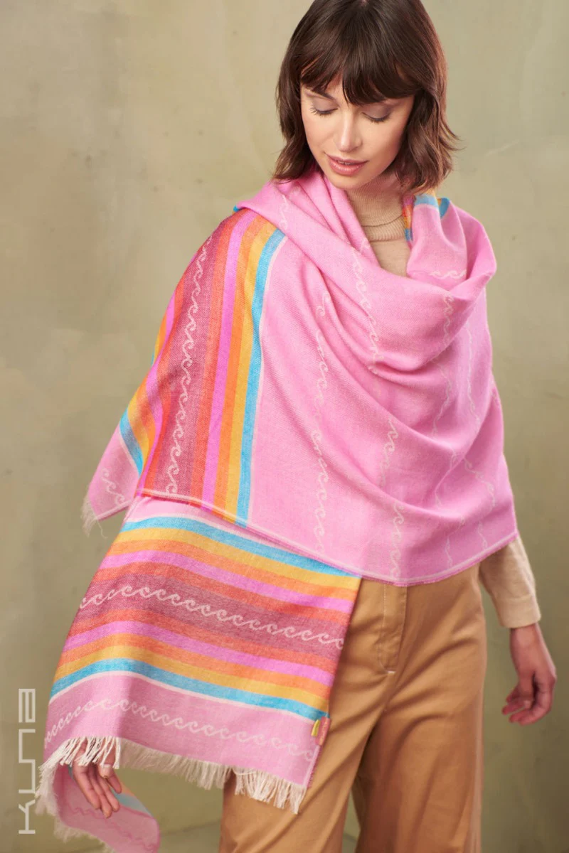 Rows Baby Alpaca and Silk Shawl - Image 11