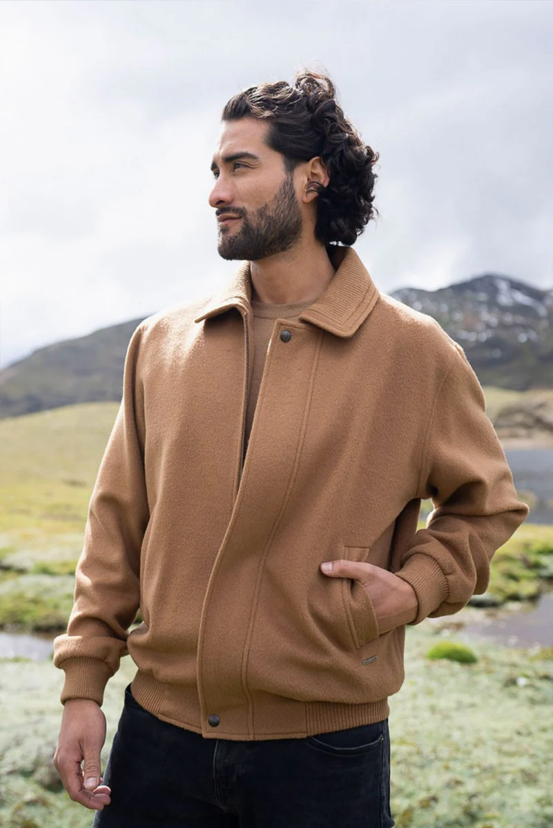 Royal Alpaca Bomber Jacket - Image 14