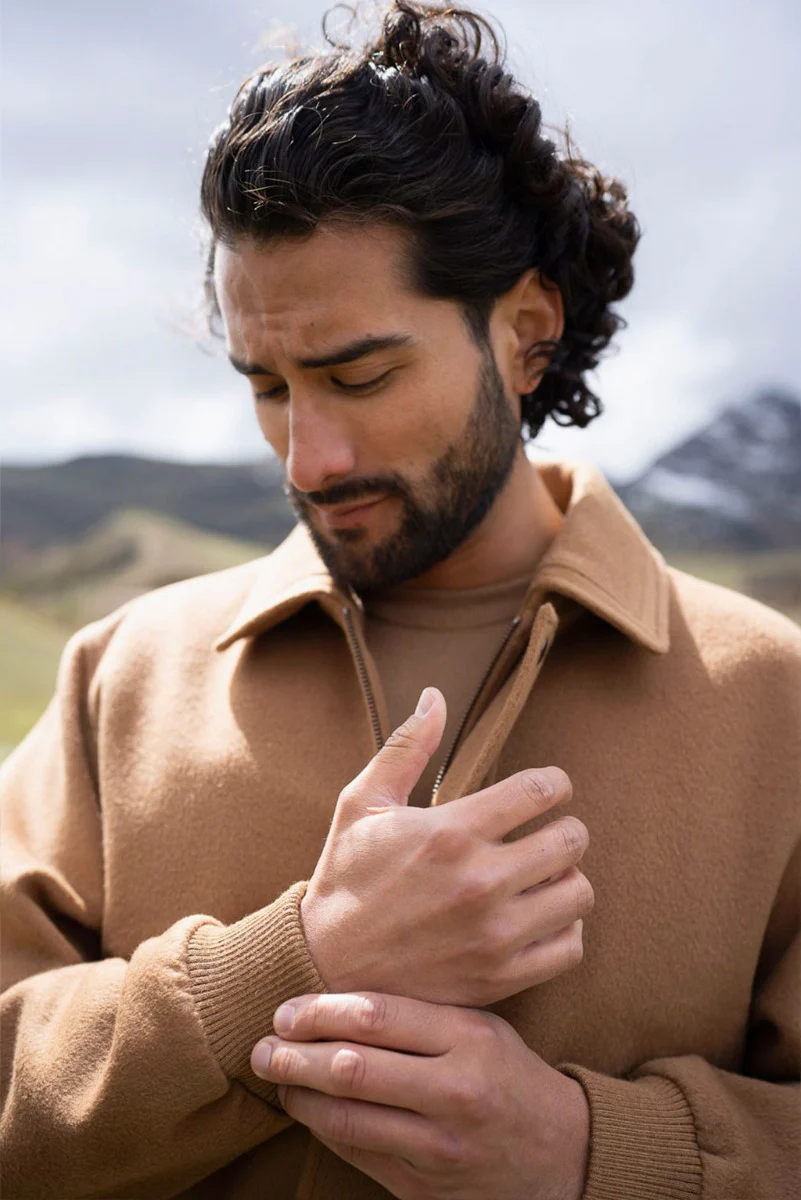 Royal Alpaca Bomber Jacket - Image 15