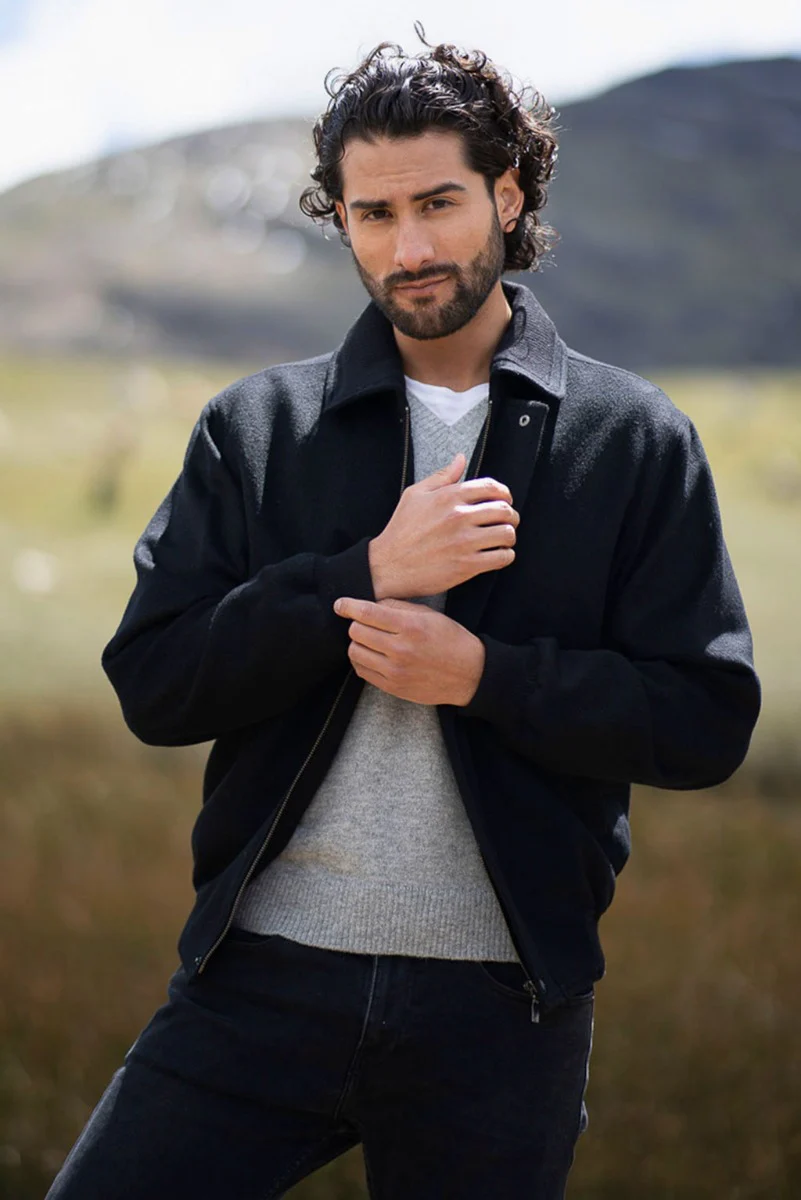 Royal Alpaca Bomber Jacket - Image 5