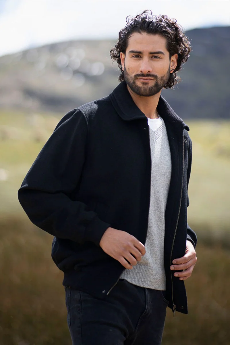 Royal Alpaca Bomber Jacket - Image 6