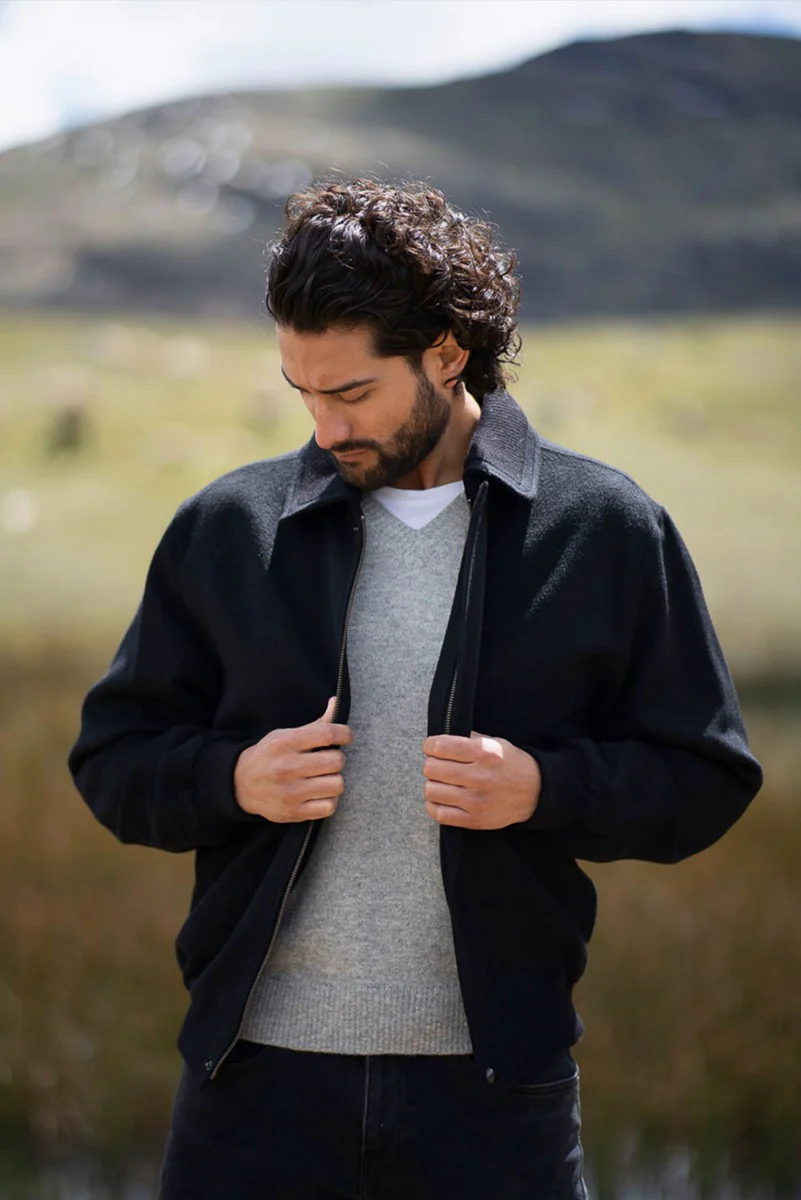 Royal Alpaca Bomber Jacket - Image 8