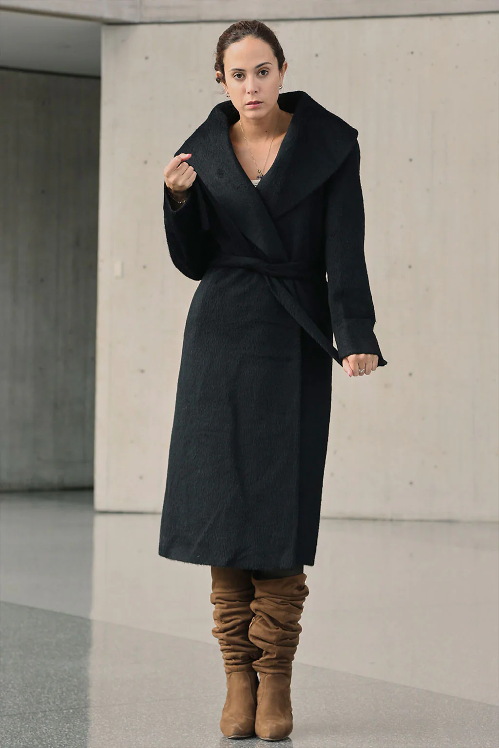 Solange Baby Alpaca Suri Coat - Image 3