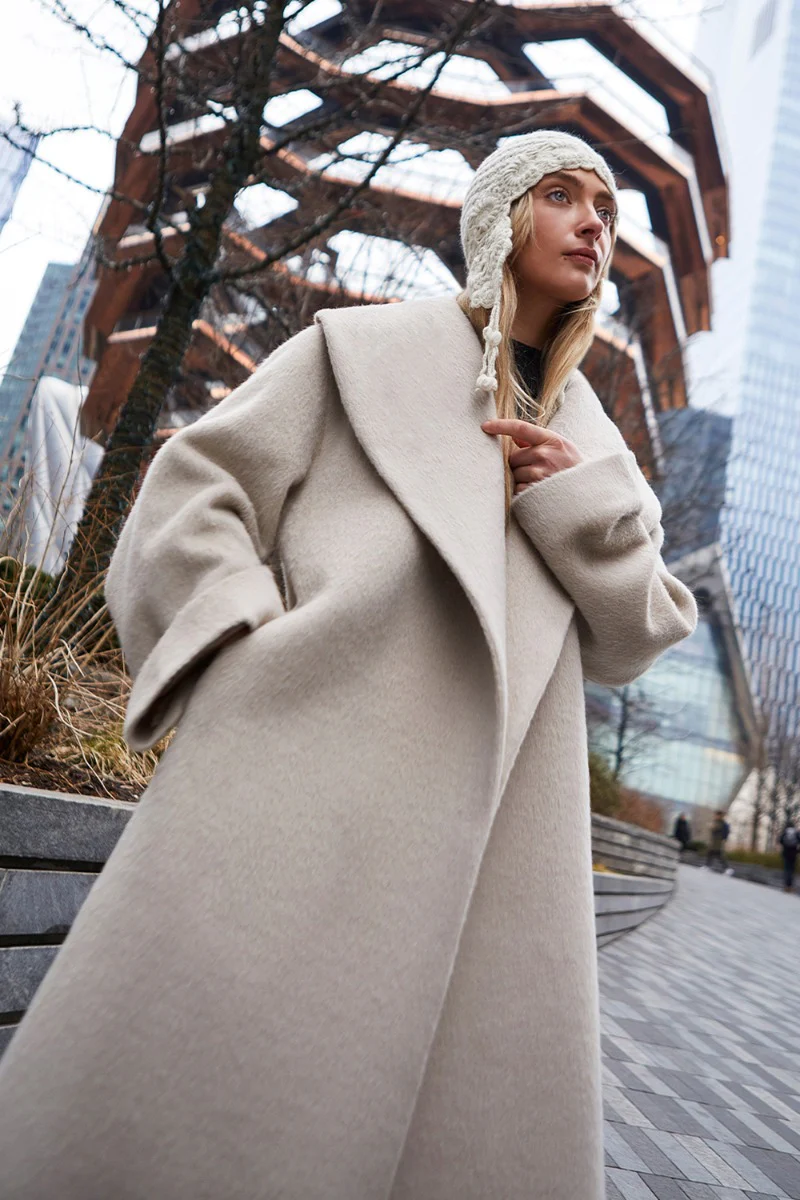 Solange Baby Alpaca Suri Coat - Image 9