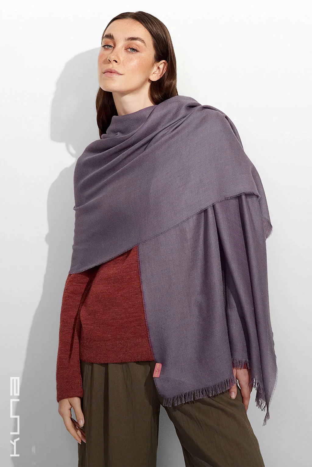 Teaberry Baby Alpaca & Silk Shawl - Image 6